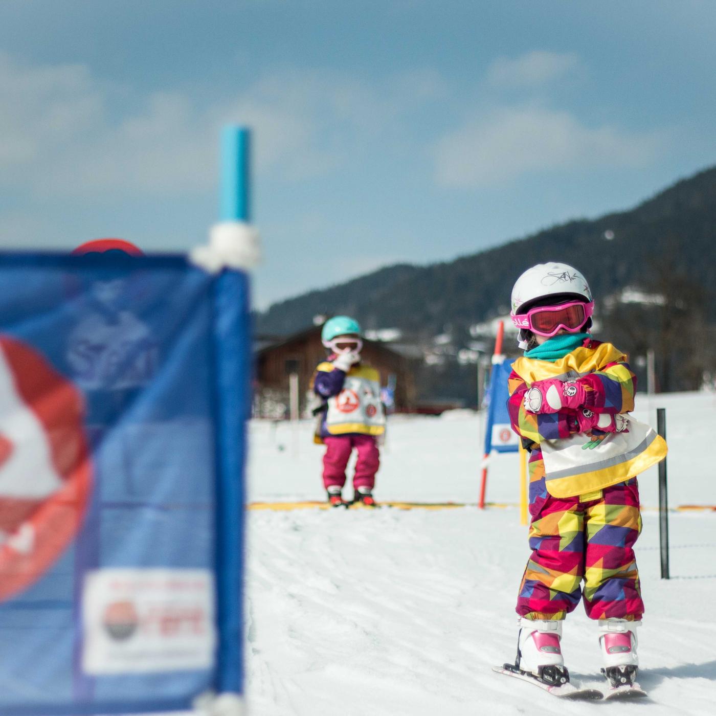 Kinder-Skirennen in der Skischule Eben.