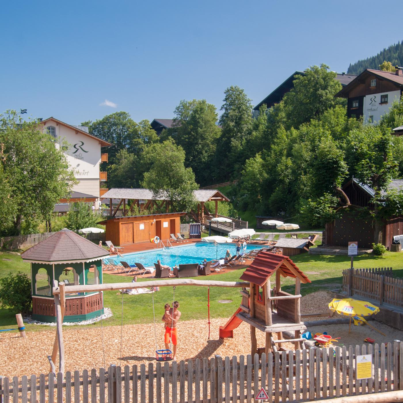 Spielplatz im Familienresort Reslwirt in Flachau.