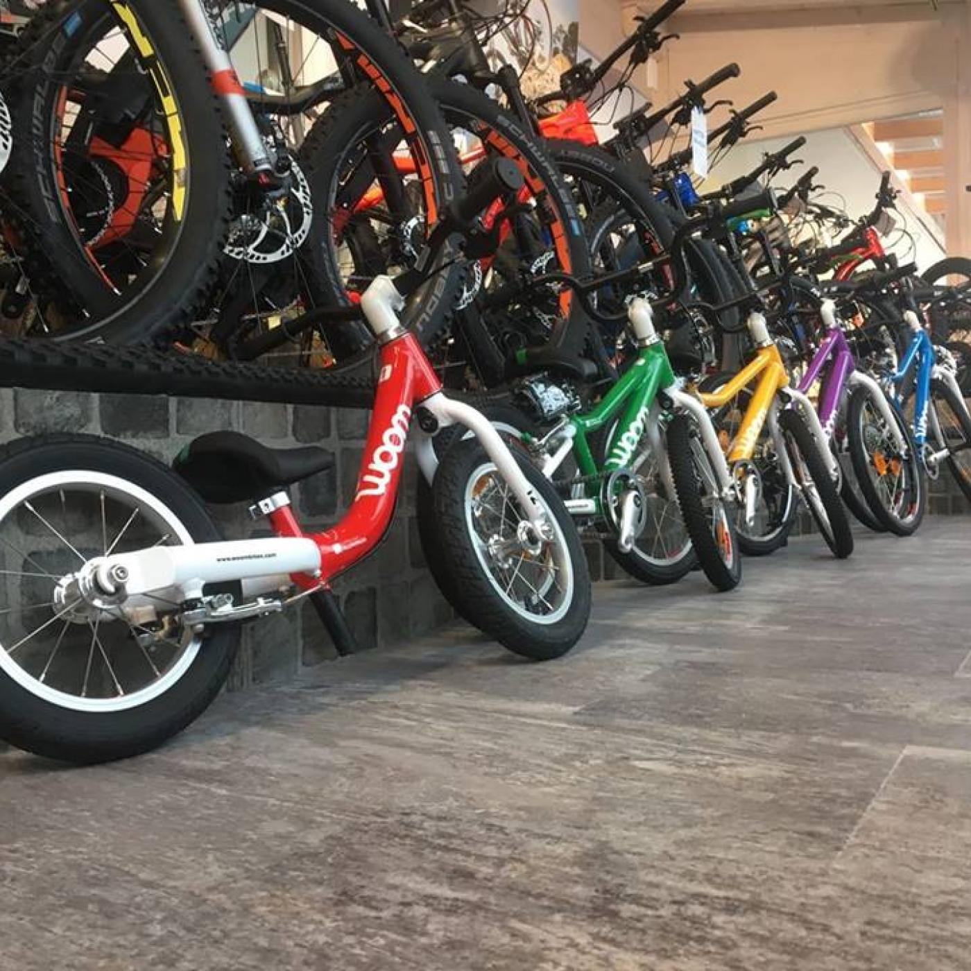 Woom Fahrräder bei Martins Bikeshop in Unken.