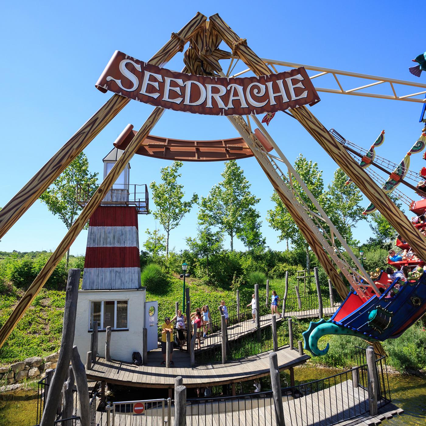 Seedrache im Familypark in St. Margarethen Burgenland.