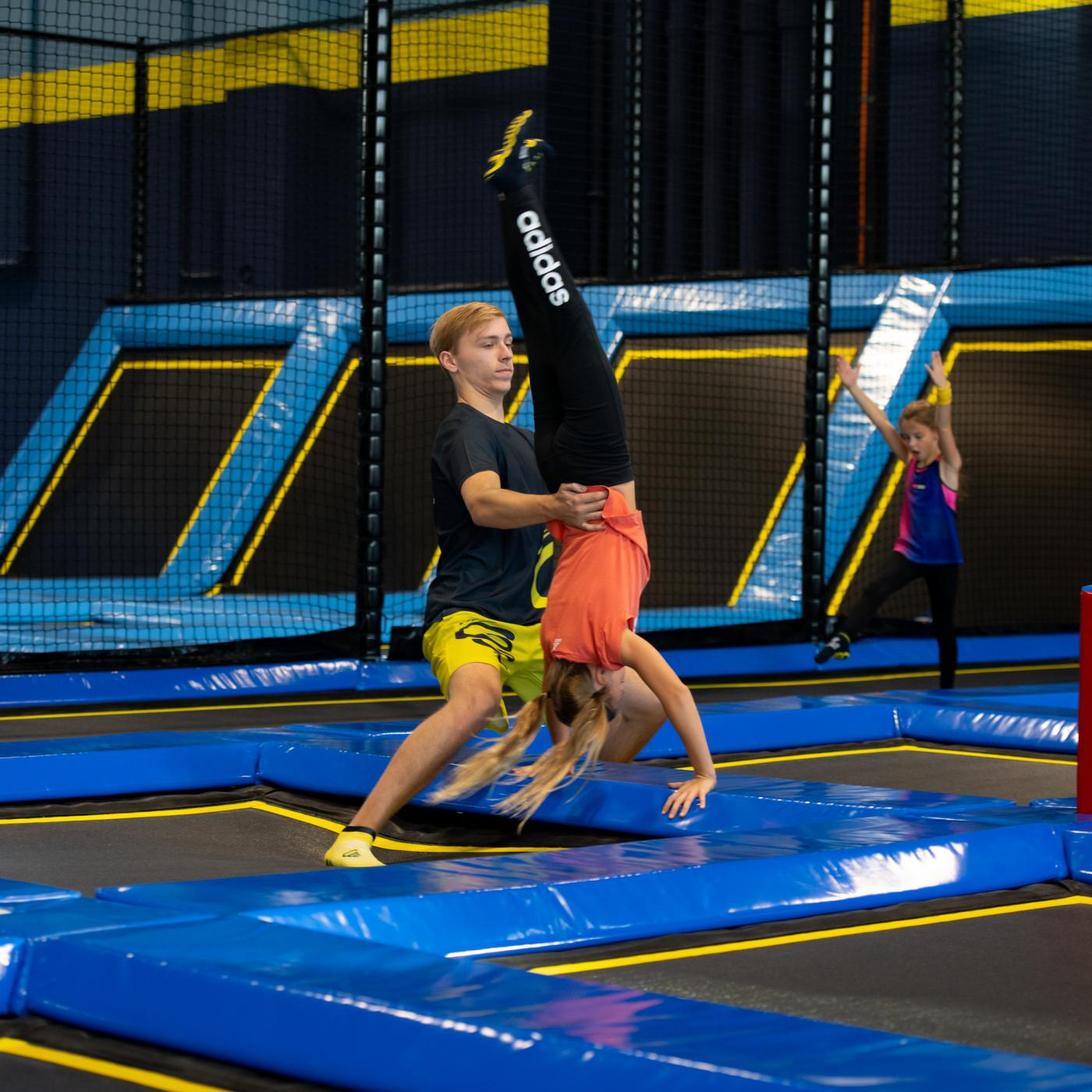 Trampolin-Indoorspielplatz Flip Lab Center in Graz.