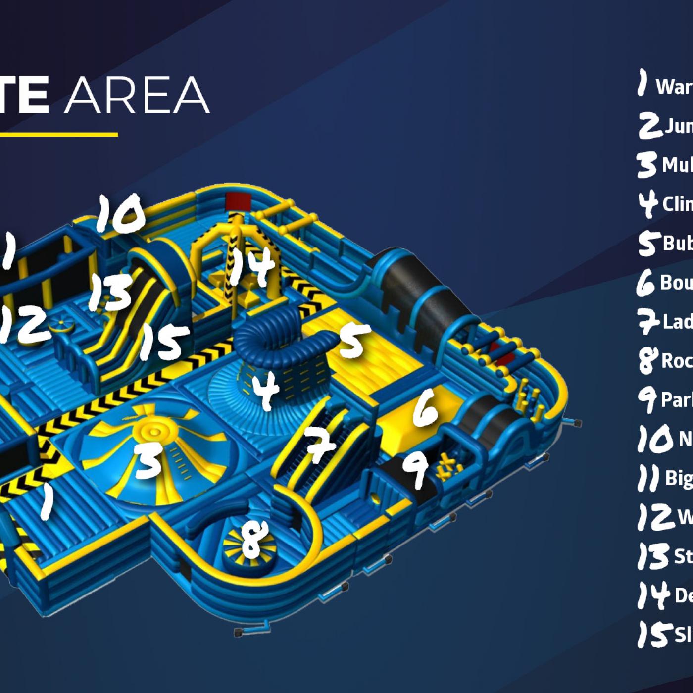 Plan Inflate Area im Flip Lab Center in Graz.